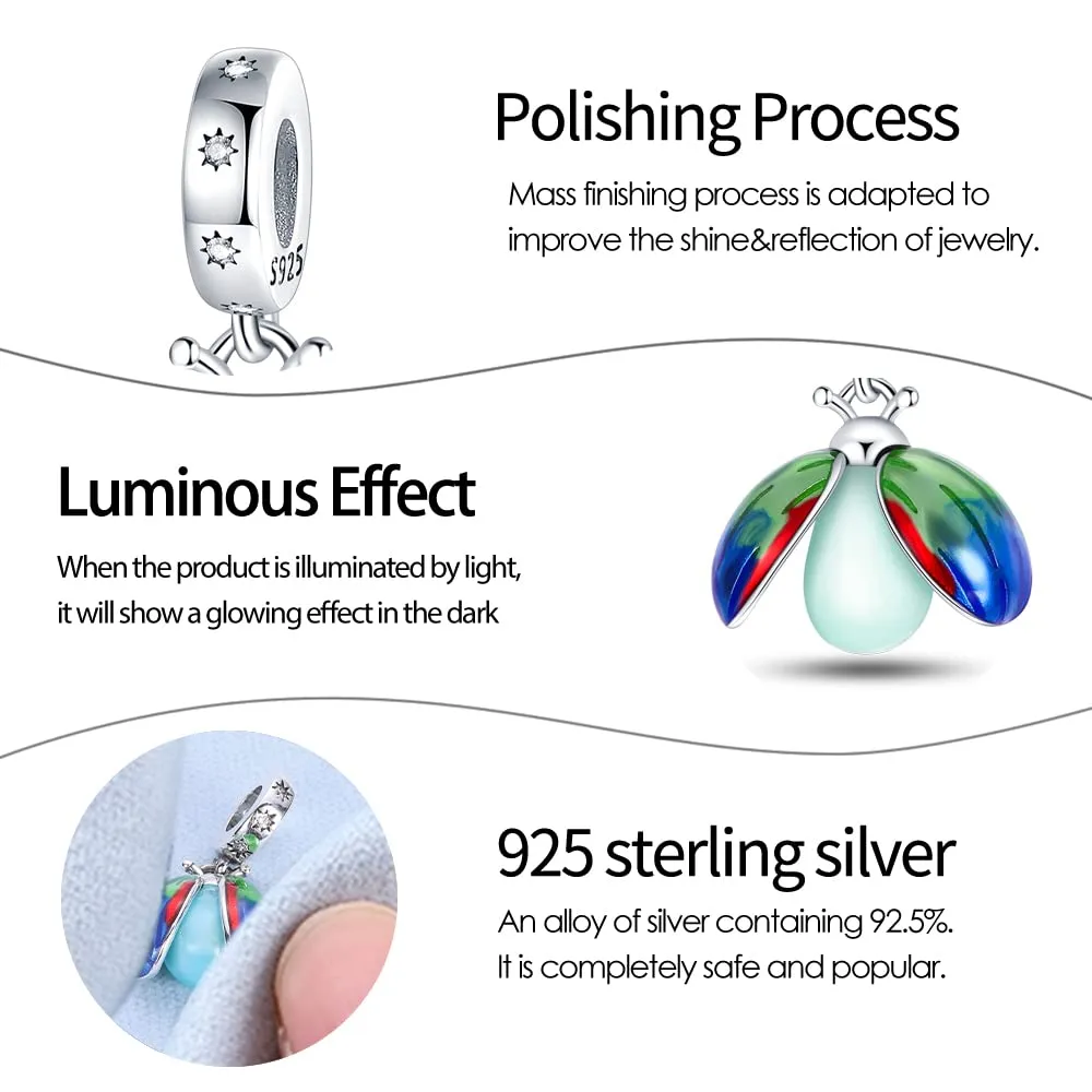 Pandach Bead Charm in Argento Sterling 925 con Cubic Zirconia per Braccialetti e Collane Europei - immagine 3