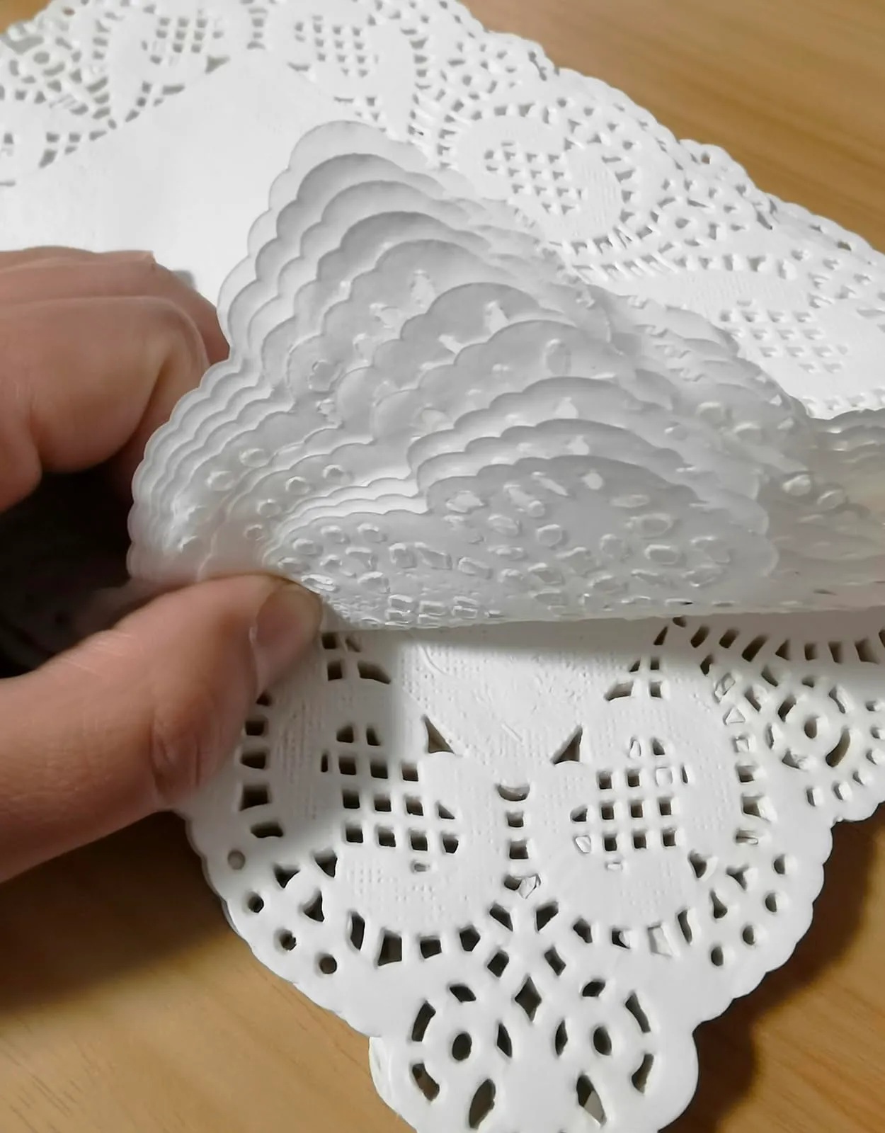 Lahviuu Centrini di Carta Rettangolare in Pizzo, 140 Pezzi, Bianco, 23x16cm - immagine 5