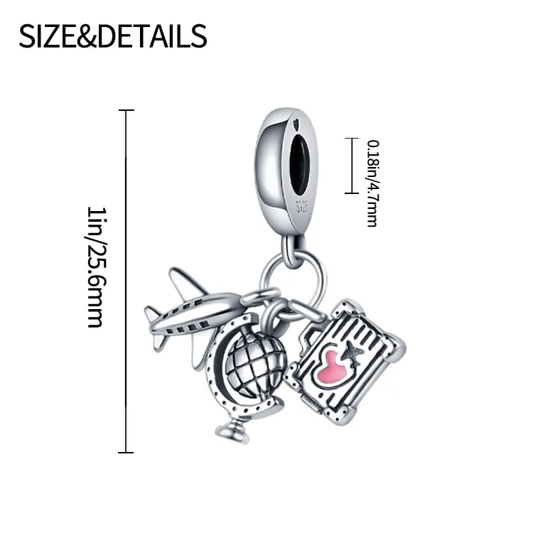 Pandach Bead Charm in Argento Sterling 925 con Cubic Zirconia per Braccialetti e Collane Europei - immagine 5