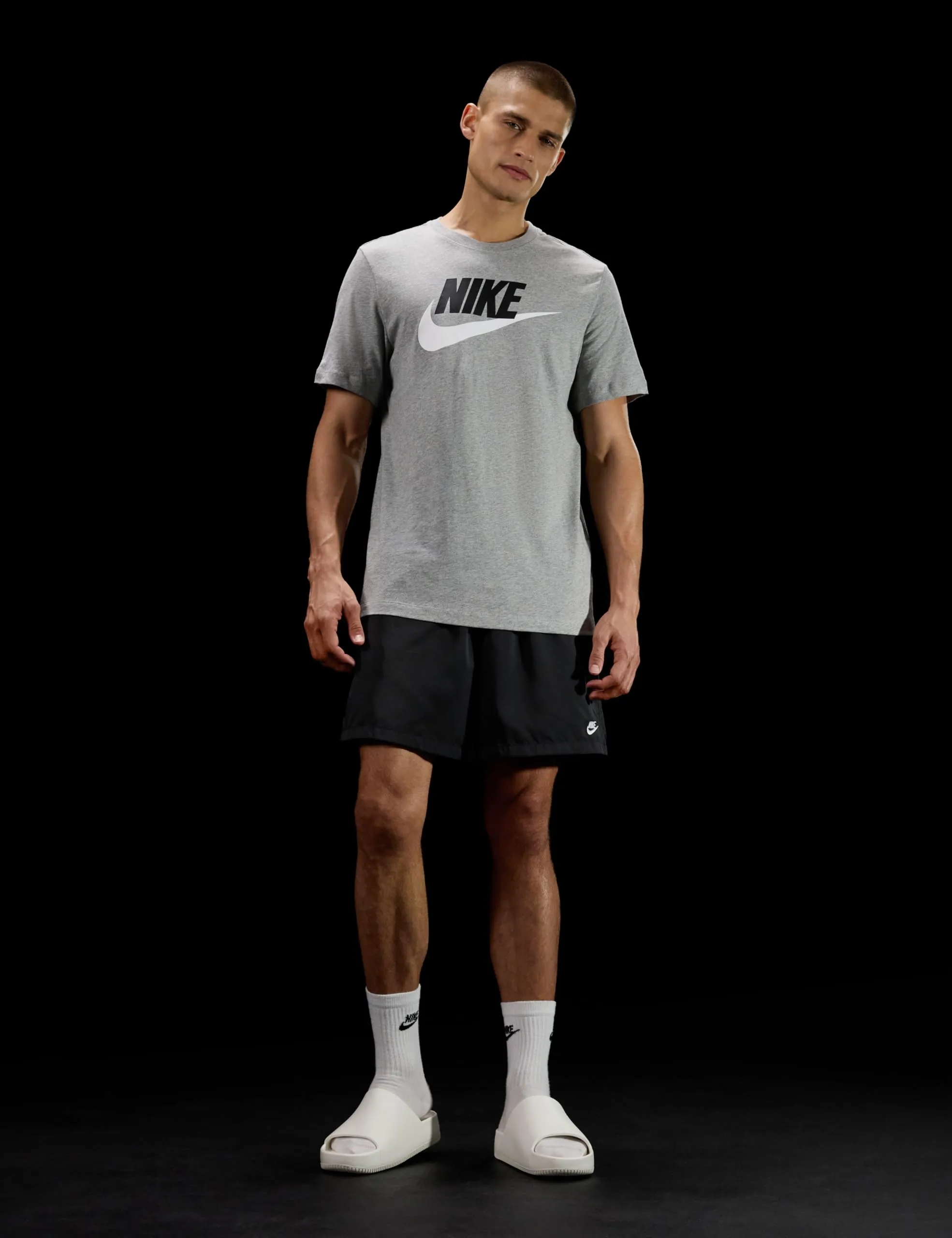 Nike Icon Futura Men's Tee - Dark Grey Heather/Black/White, S - immagine 3