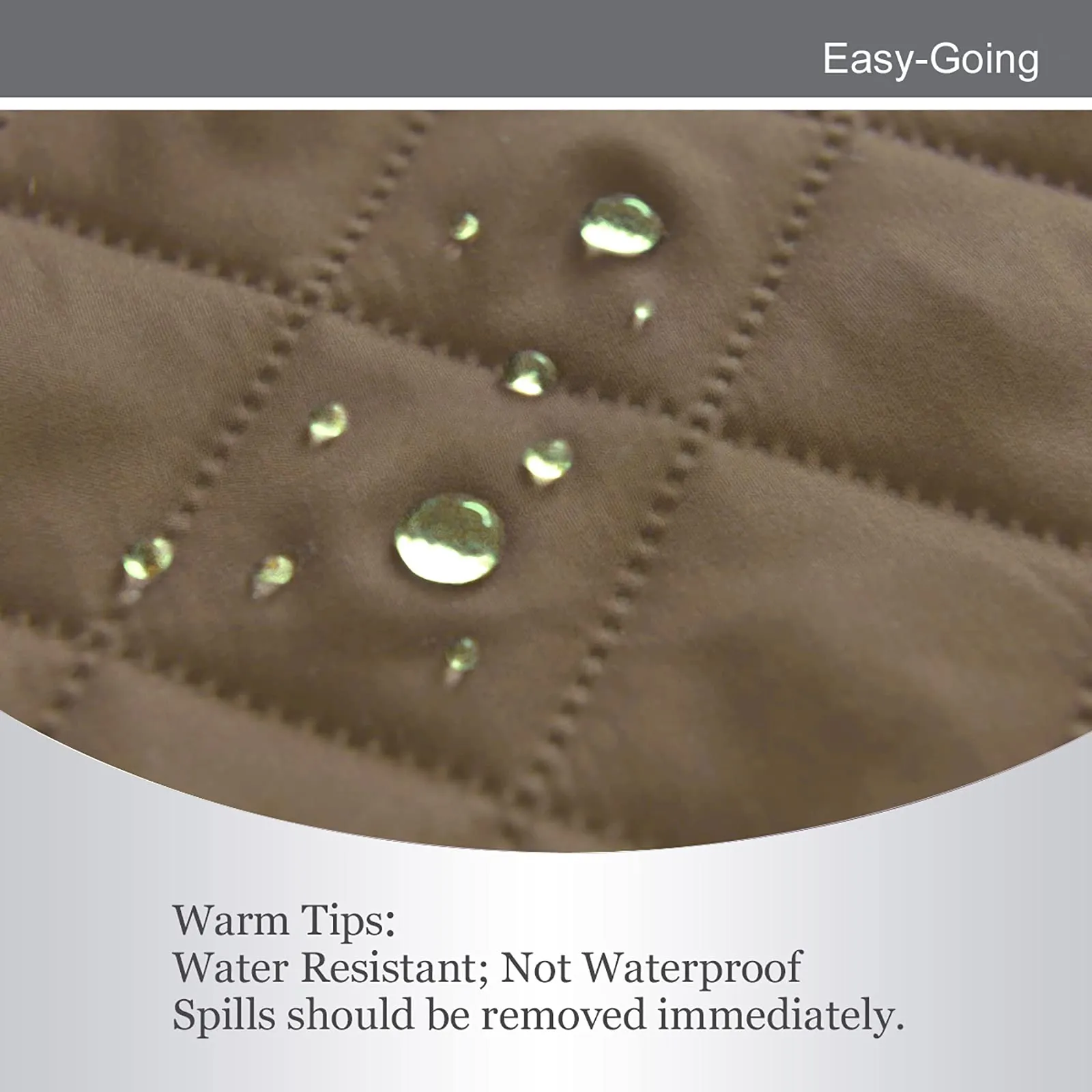 Easy-Going Copridivano Oversize Reversibile Impermeabile, Cammello/Avorio - immagine 4