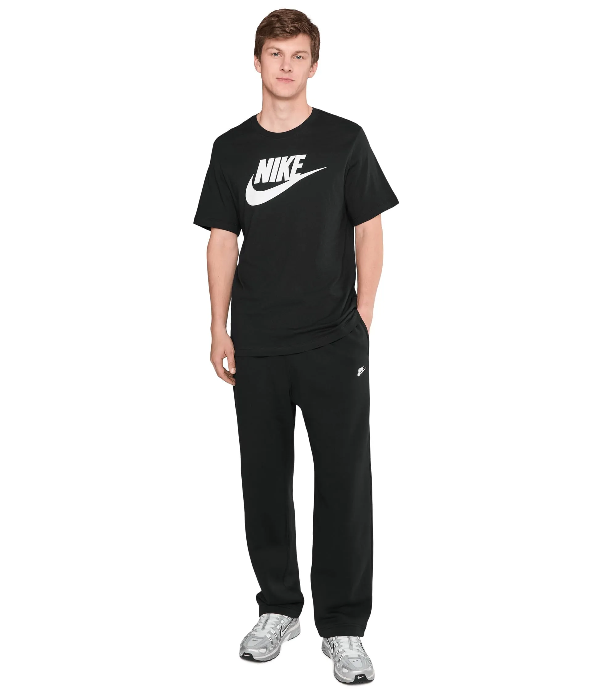 Nike M NSW Tee Icon Futura T-Shirt Uomo Black/(White) XL-T - immagine 2