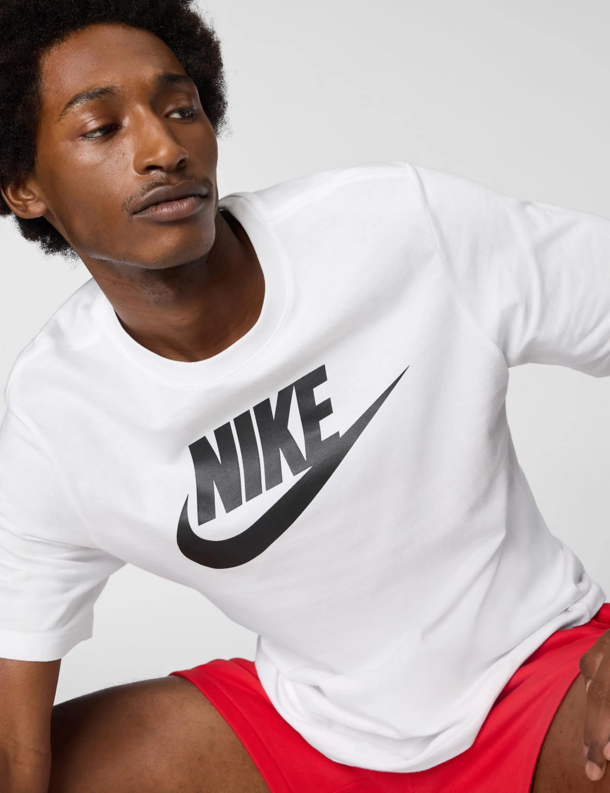 Nike Tee Icon Futura Men's T-Shirt, White/Black, XL - immagine 4