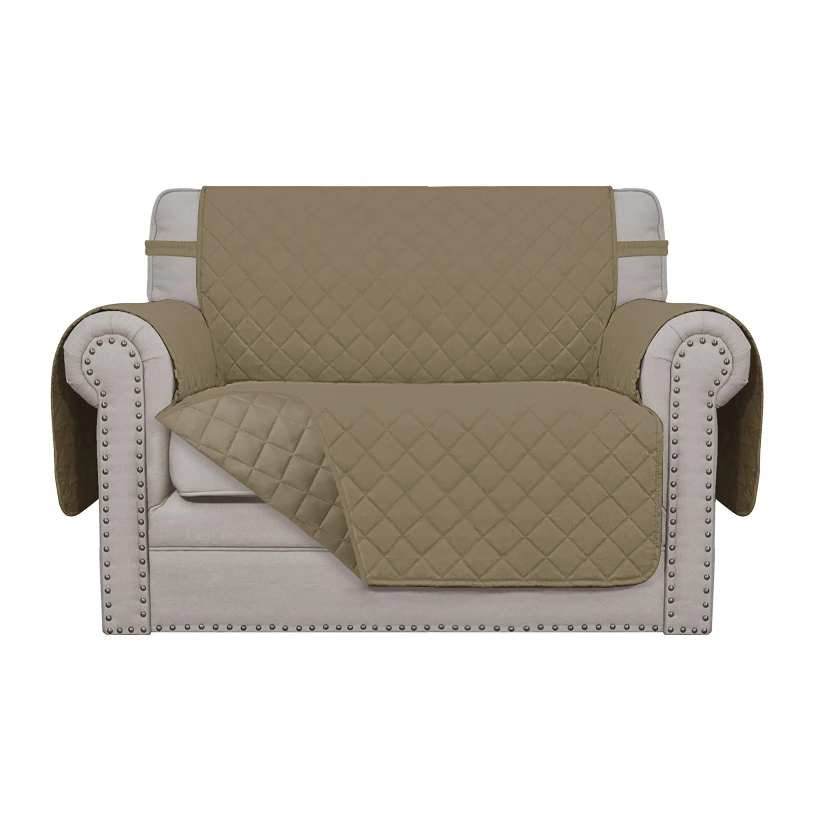 Easy-Going Copertina Reversibile per Divano e Poltrona Oversize Resistente all'Acqua con Fasce Elastiche - immagine 1