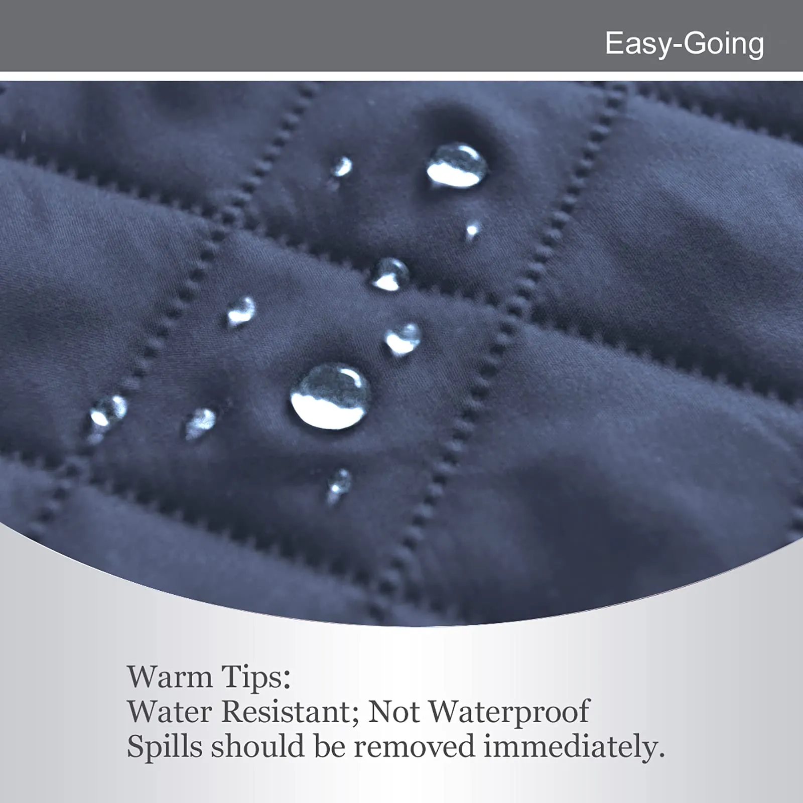 Easy-Going Copridivano Oversize Reversibile e Impermeabile, Blu Scuro/Azzurro - immagine 4
