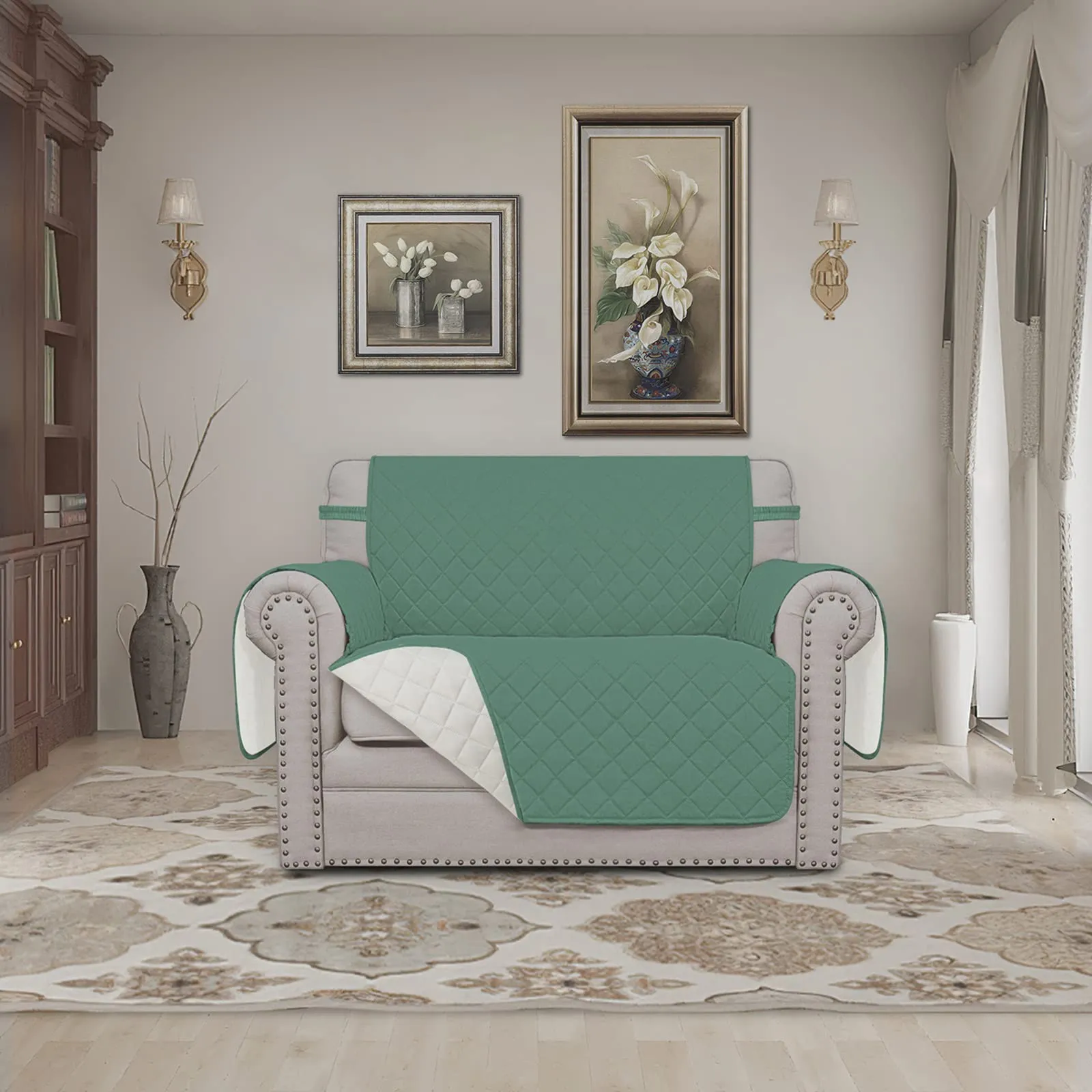 Easy-Going Copridivano per Poltrona Oversize, Reversibile e Impermeabile, 28'' - immagine 2