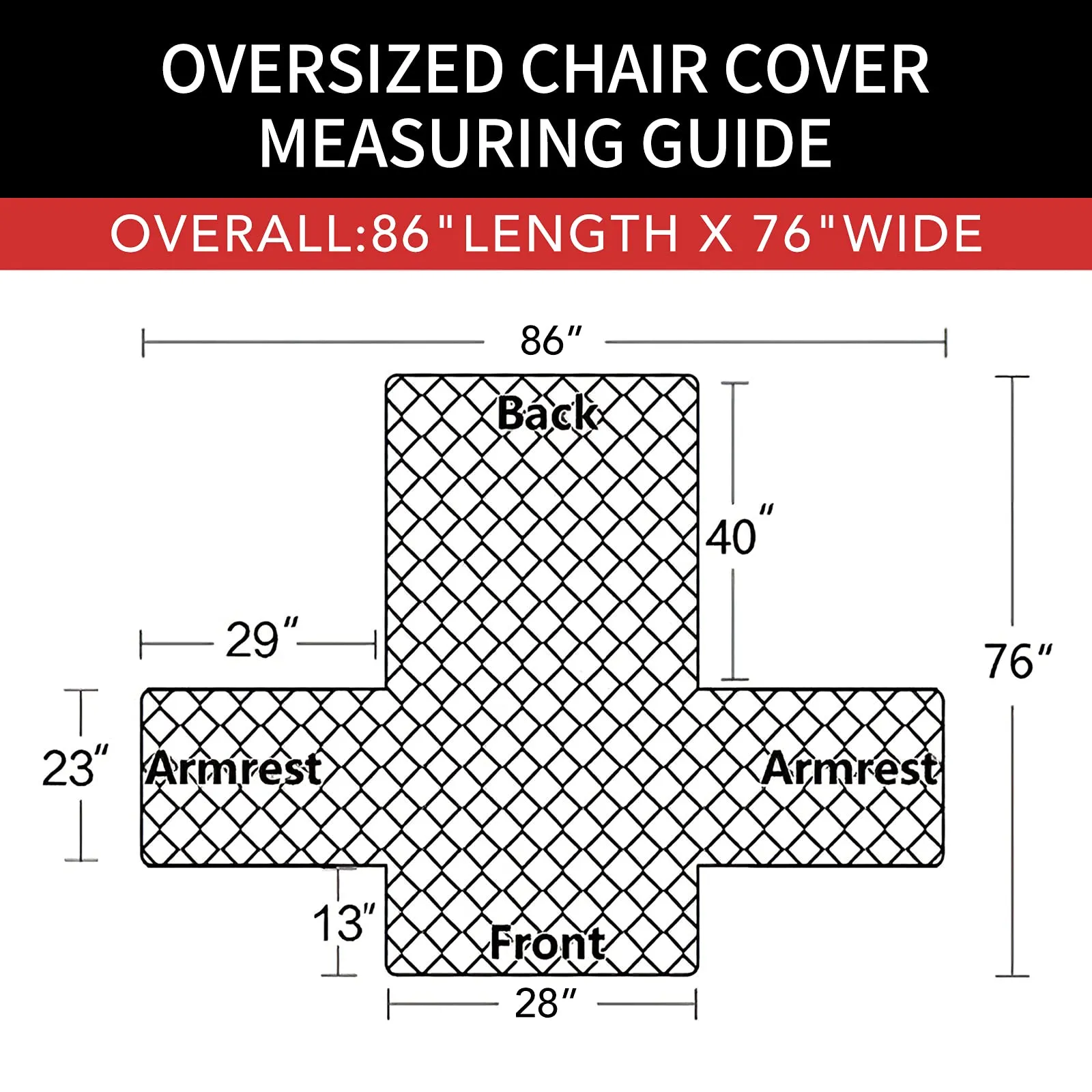 Easy-Going Copridivano per Poltrona Oversize, Reversibile e Impermeabile, 28'' - immagine 6