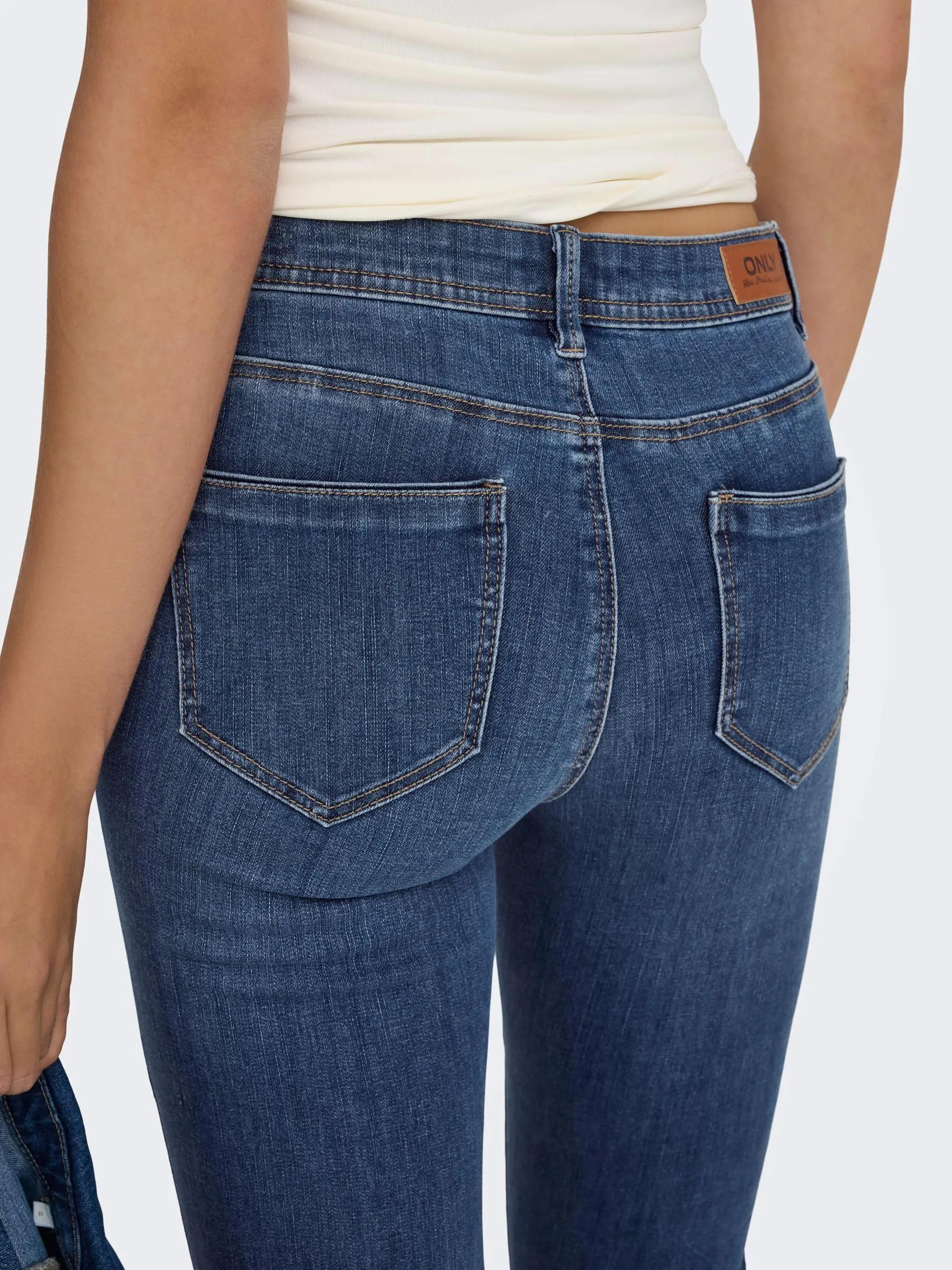 ONLY Damen Onlwauw Mid Skinny Bj114-3 Noos Medium Blue Denim XS/34L - immagine 7