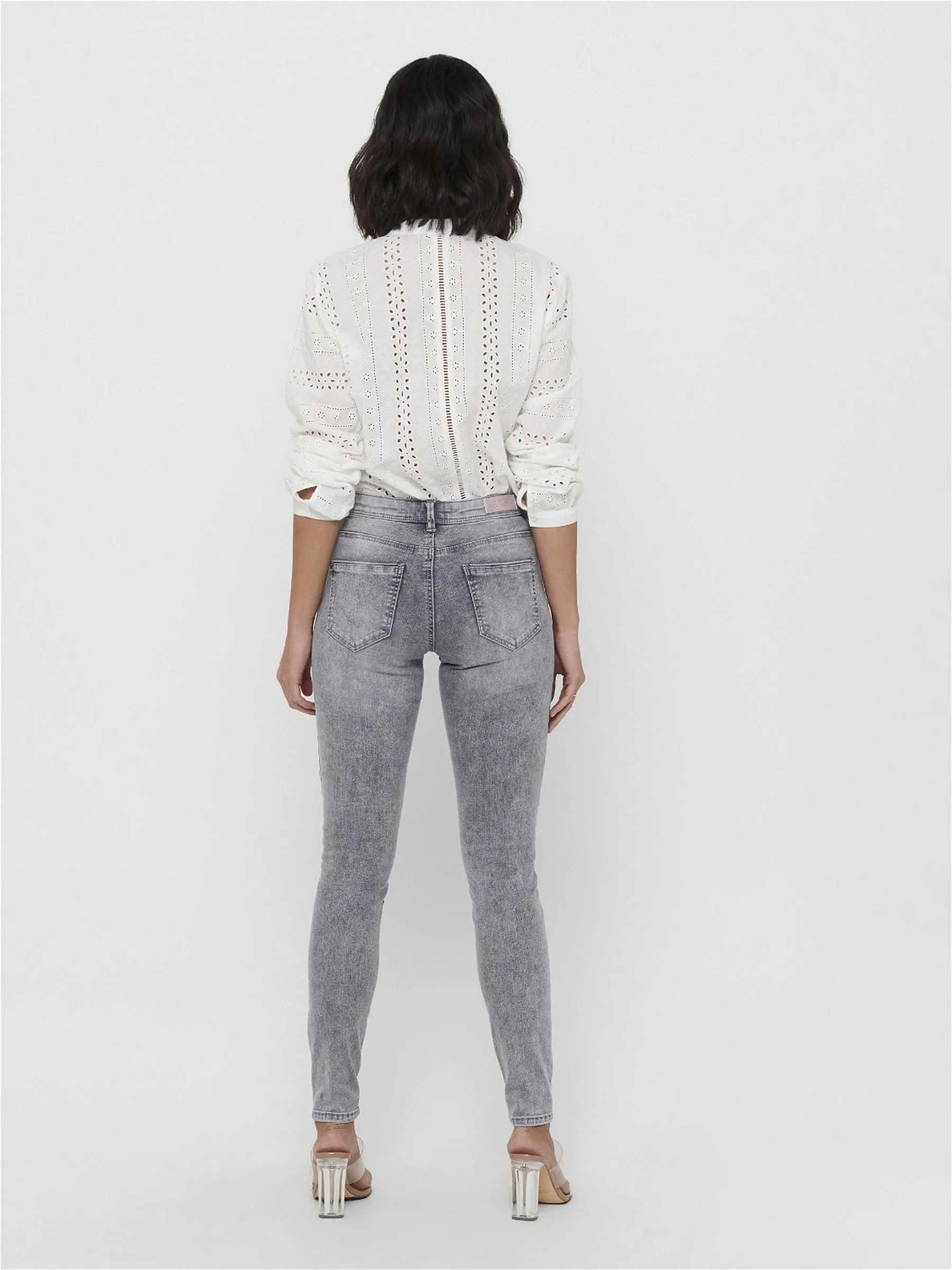 ONLY Life Mid SK BB BJ694 Noos Jeans, Denim Grigio Medio, M Donna - immagine 7