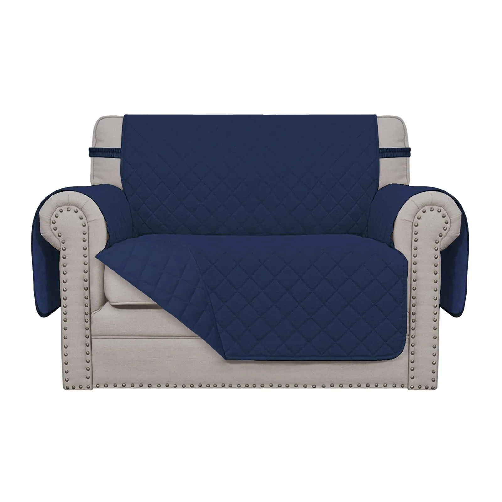 Easy-Going Copridivano Oversize Reversibile e Impermeabile, Blu Navy - immagine 1