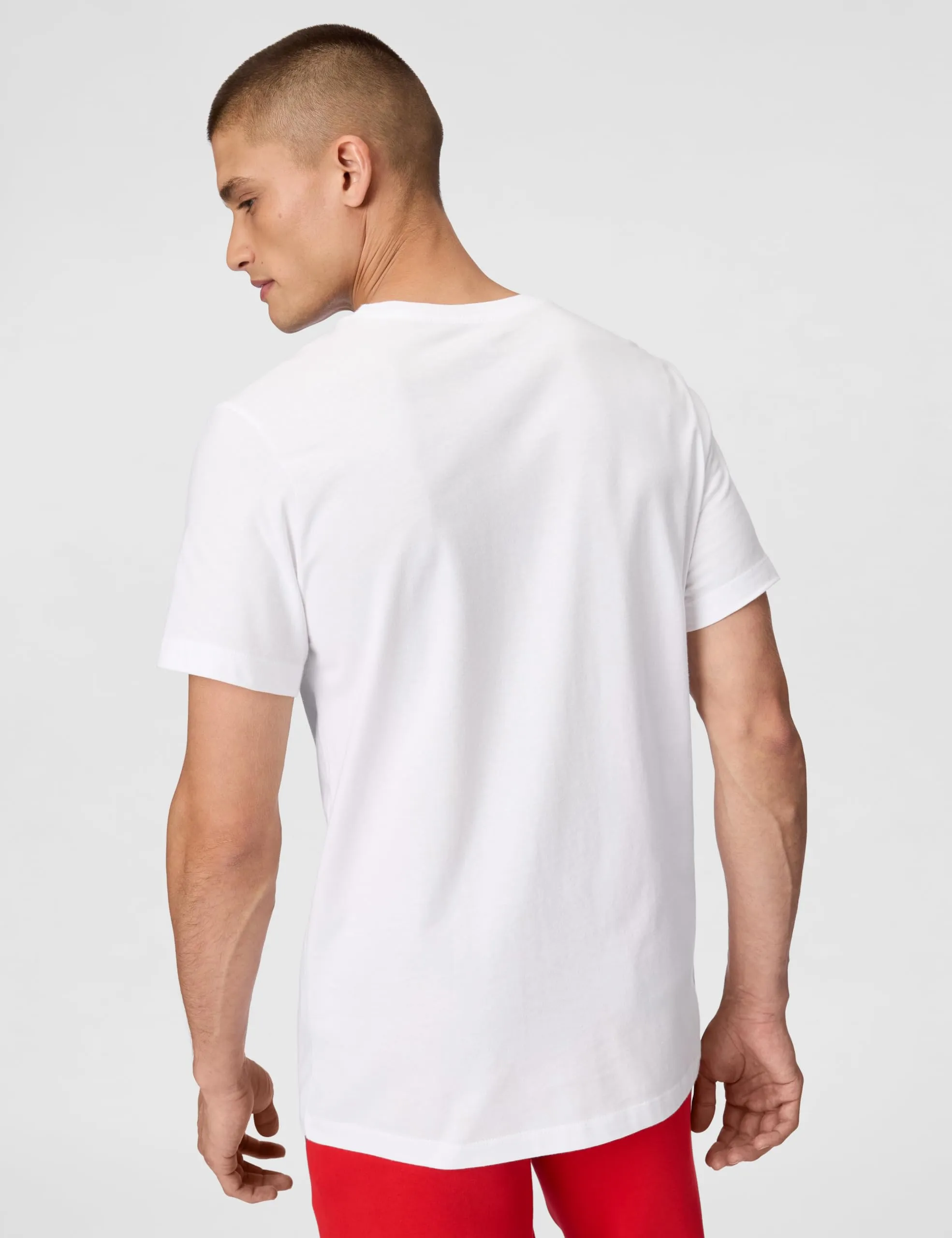Nike Sportswear T-Shirt Unisex-Adulto, White/Black/University Red, L - immagine 4