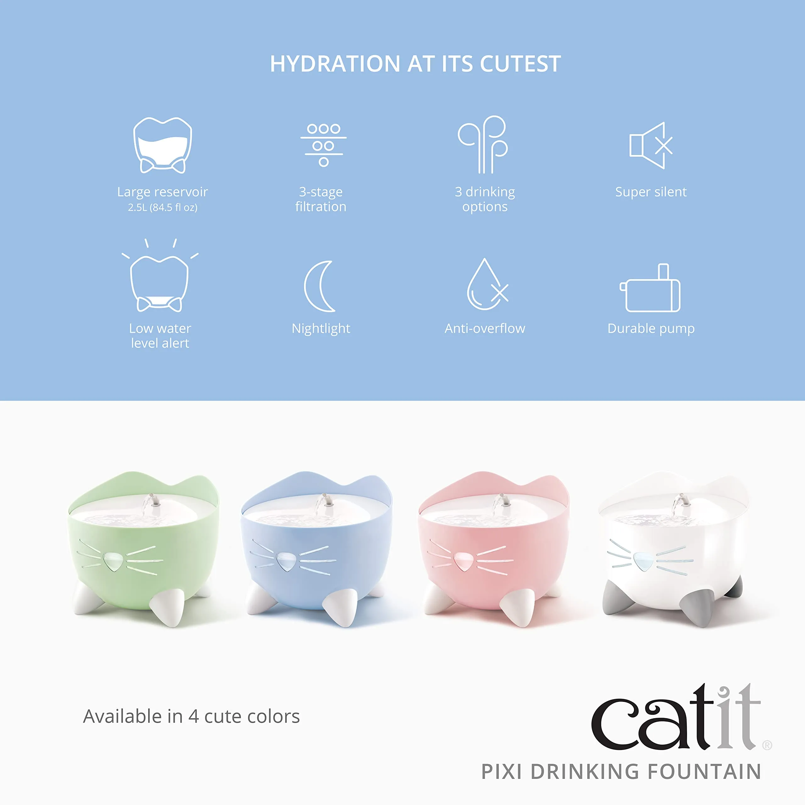 Catit Pixi Fontana d'Acqua Rosa - immagine 2