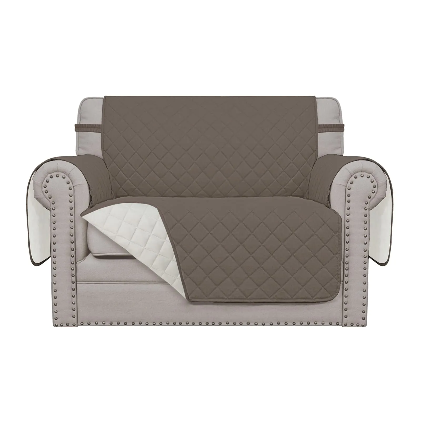 Easy-Going Copridivano Reversibile per Poltrona Extra Large, Tortora - immagine 1