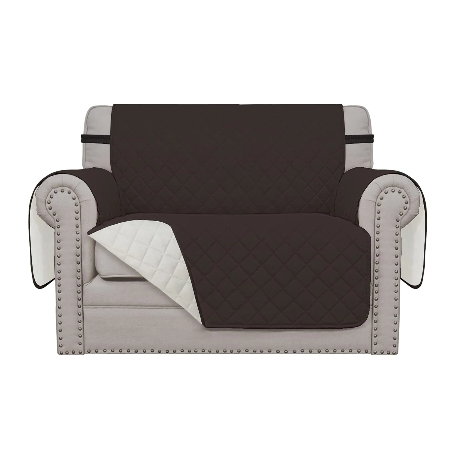 Easy-Going Copridivano Reversibile per Poltrona Extra Large, Cioccolato - immagine 1