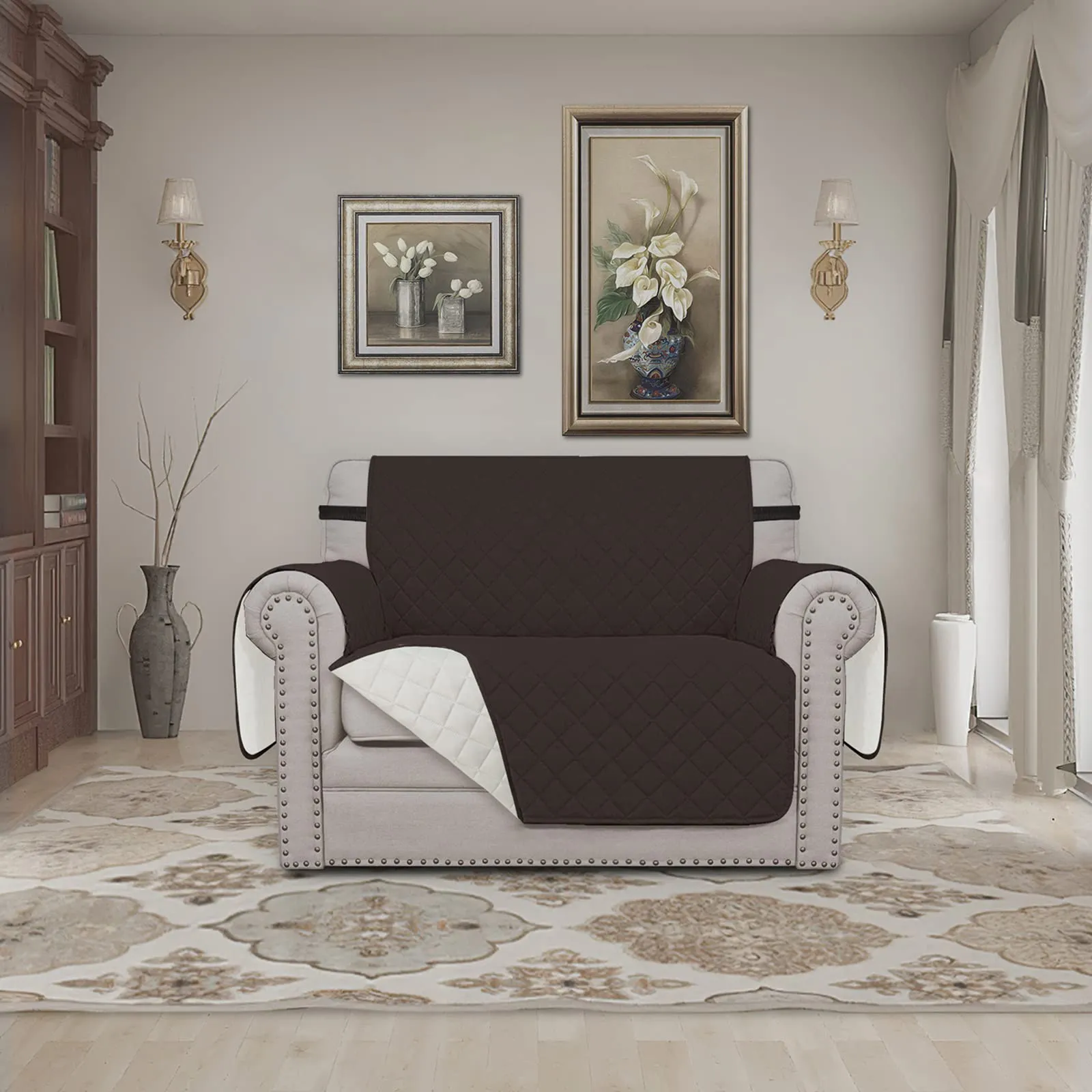 Easy-Going Copridivano Reversibile per Poltrona Extra Large, Cioccolato - immagine 2
