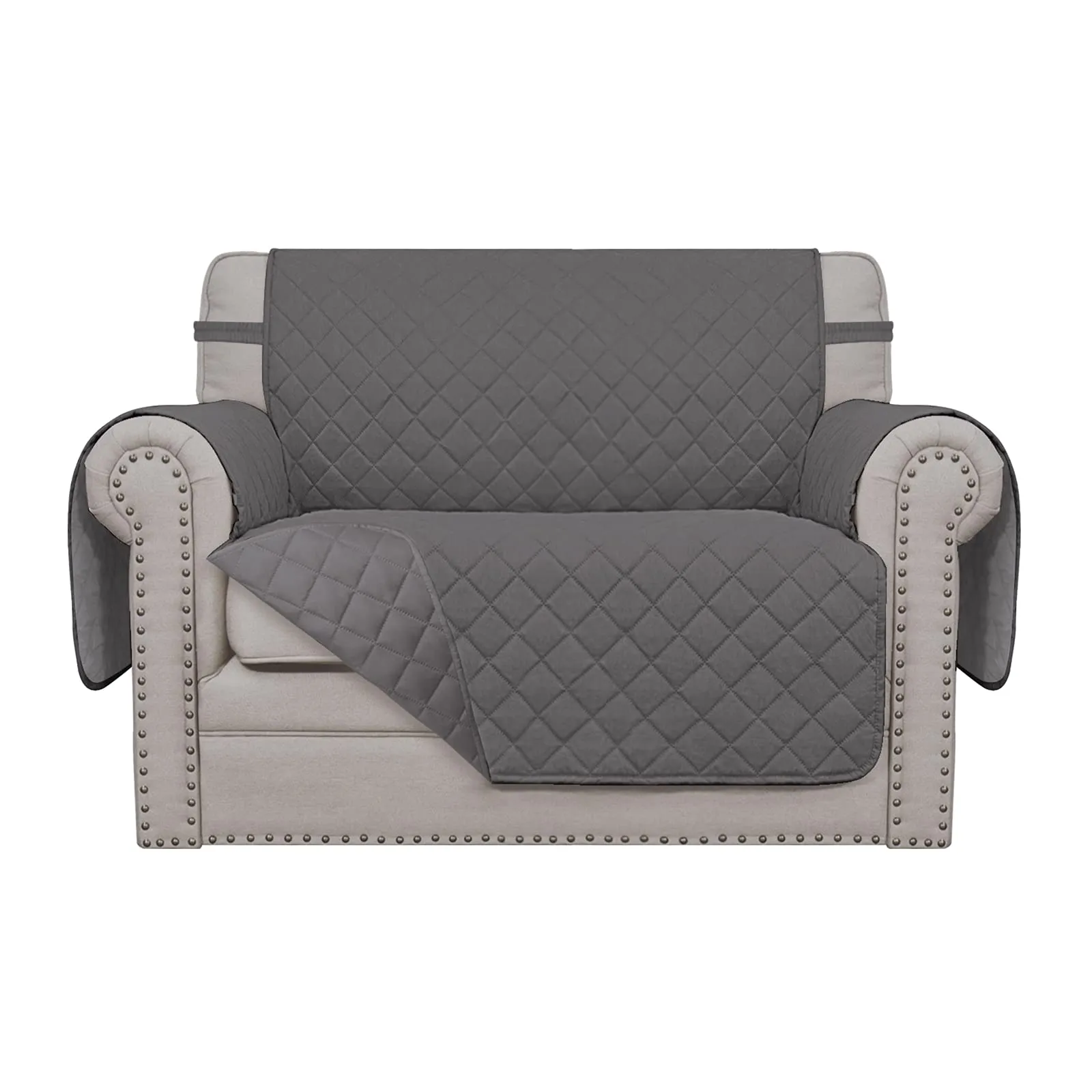 Easy-Going Copridivano Oversize Reversibile e Impermeabile, Grigio/Grigio - immagine 1