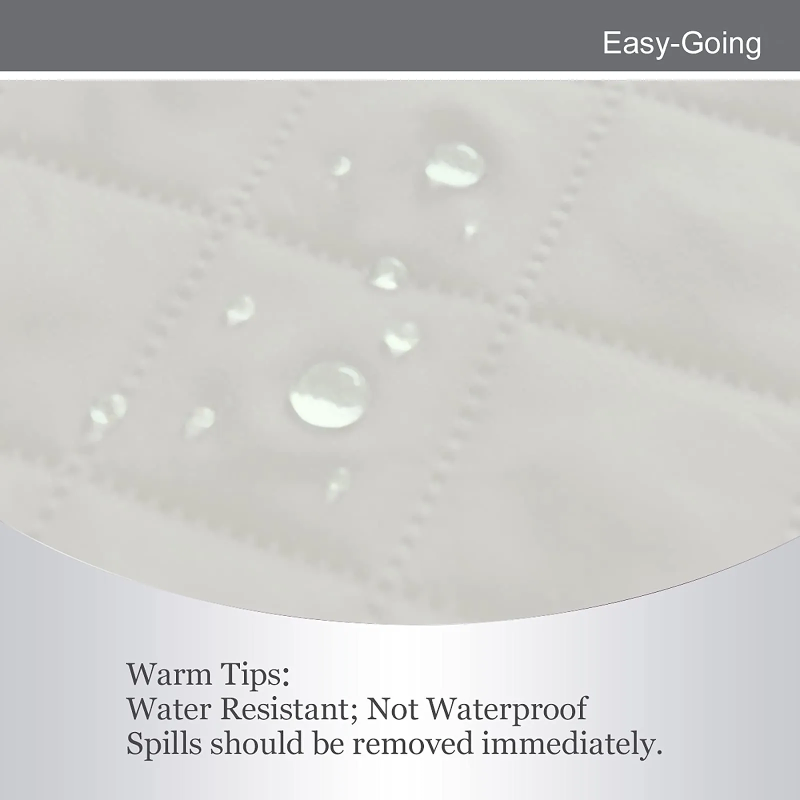 Easy-Going Copridivano Reversibile per Poltrona Oversize Impermeabile, Geometrico, Avorio, 71,12 cm - immagine 4