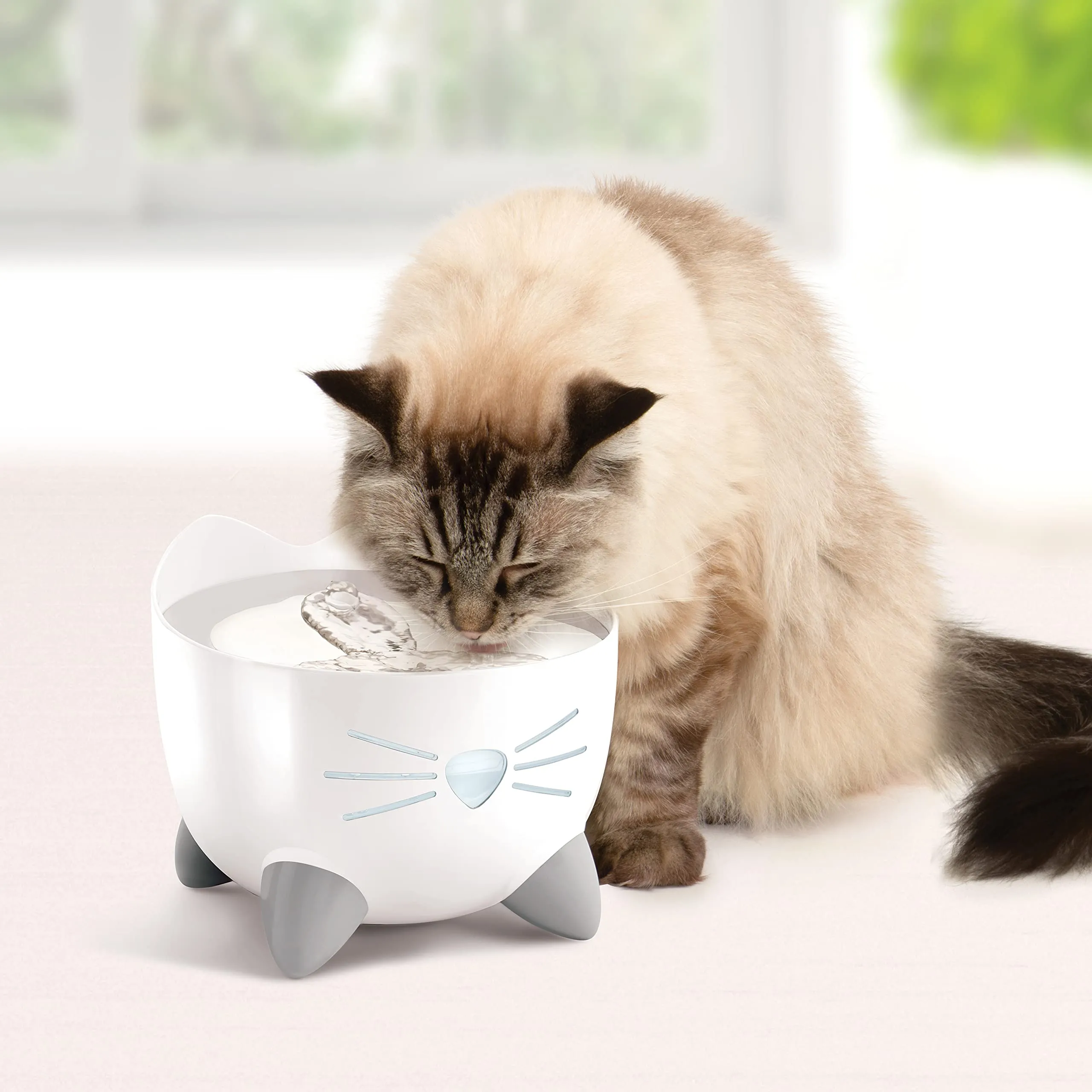 Catit PIXI Fontana per gatti 2,5 l Bianco Acciaio Inox - immagine 2