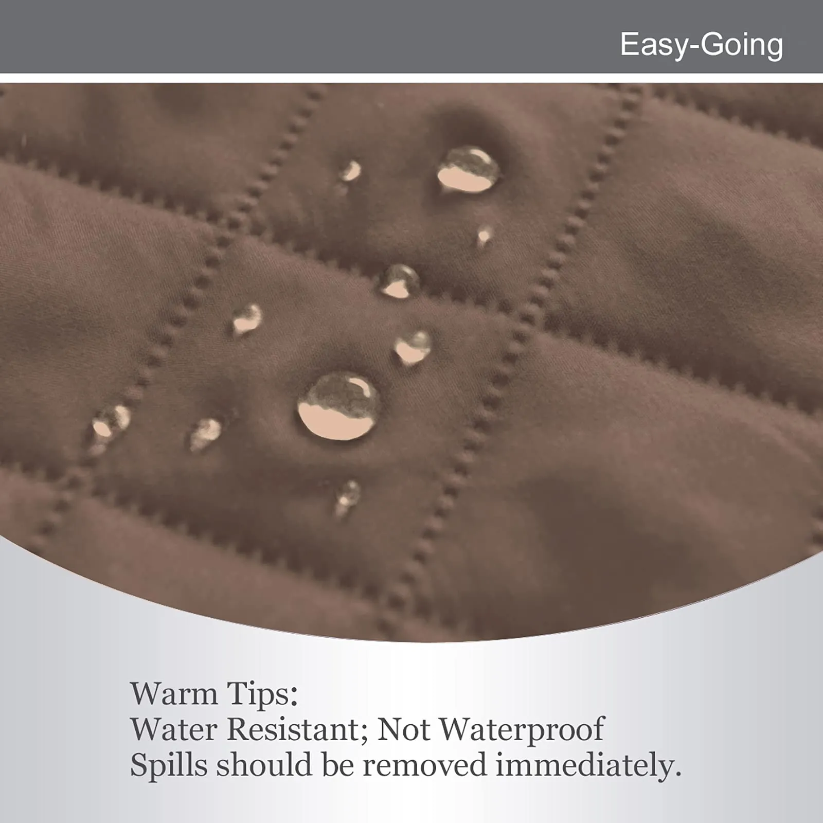 Easy-Going Copridivano Oversize Reversibile e Impermeabile, Marrone/Marrone - immagine 4