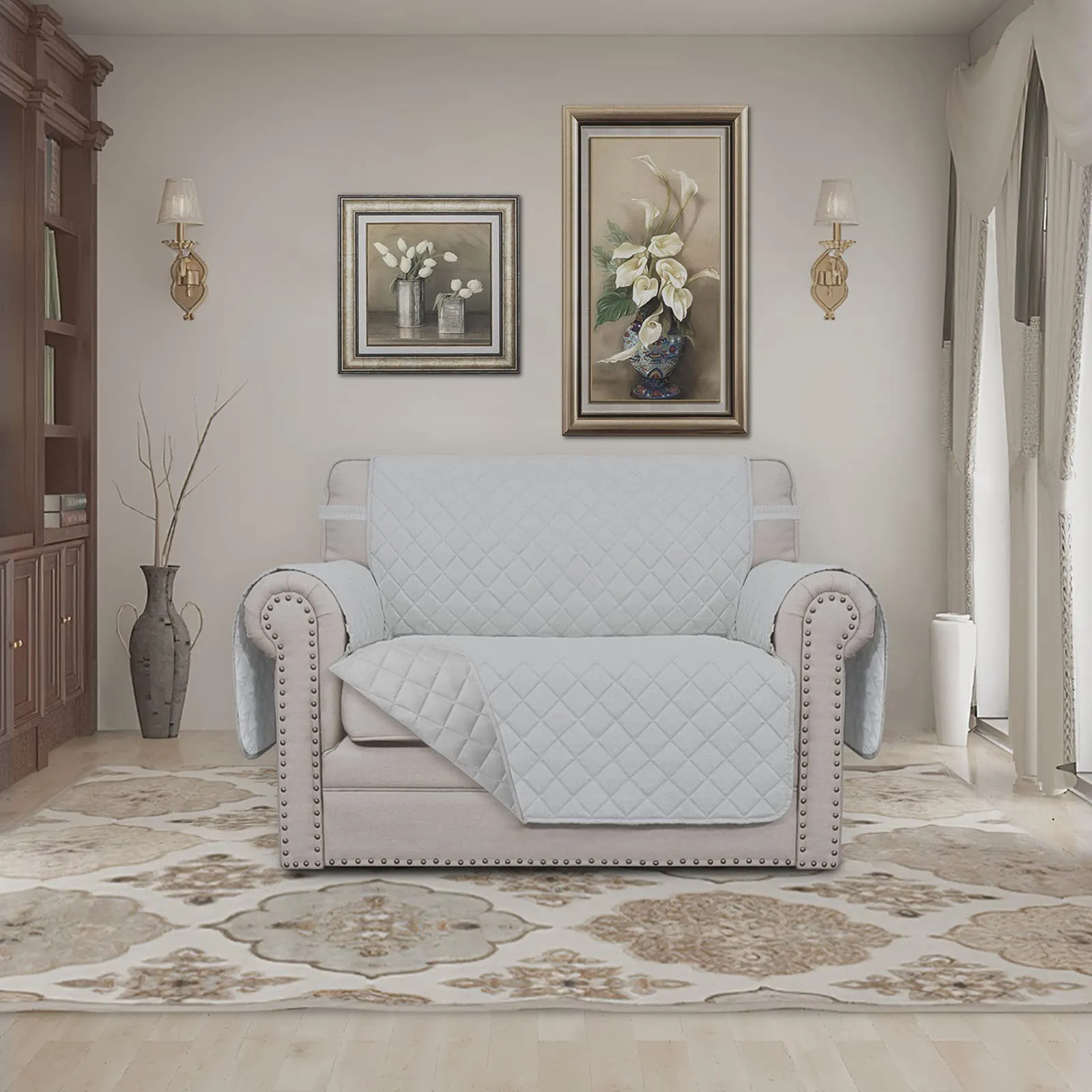 Easy-Going Fodera per Poltrona Oversize Reversibile Impermeabile per Animali Domestici, Grigio Chiaro - immagine 2