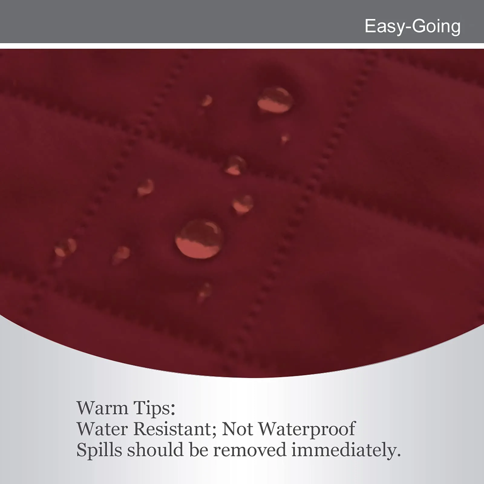 Easy-Going Copridivano Oversize Reversibile e Impermeabile per Sedia, Rosso Natale/Avorio - immagine 4