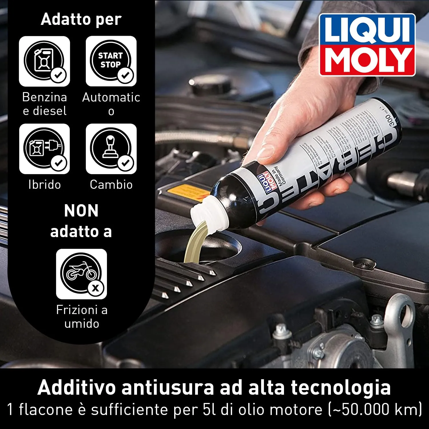 Liqui Moly Cera Tec 3721 Additivo ceramico per olio motori a benzina e diesel, 300 ml - immagine 3