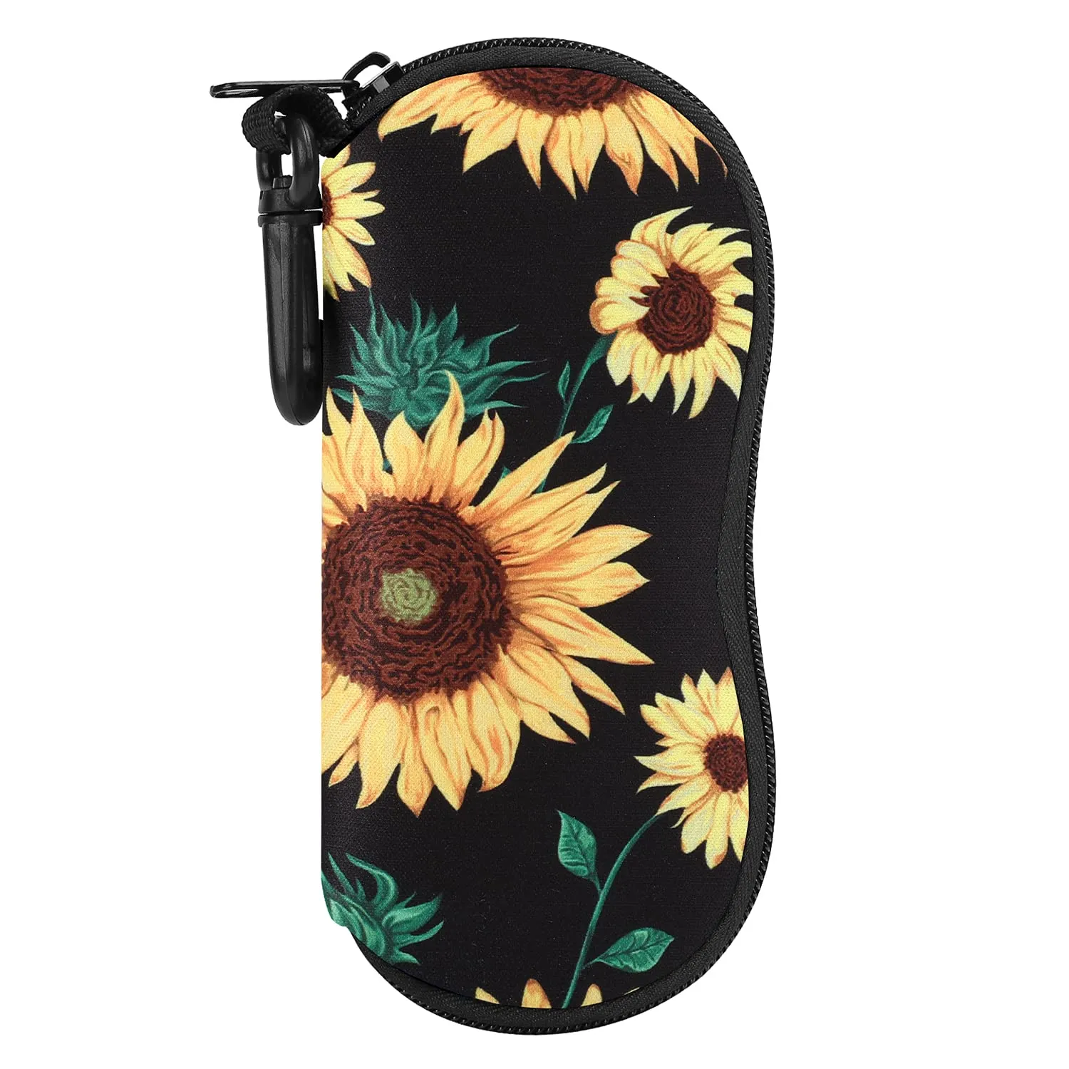 MoKo Custodia per Occhiali in Neoprene con Clip da Cintura, Girasole - immagine 1
