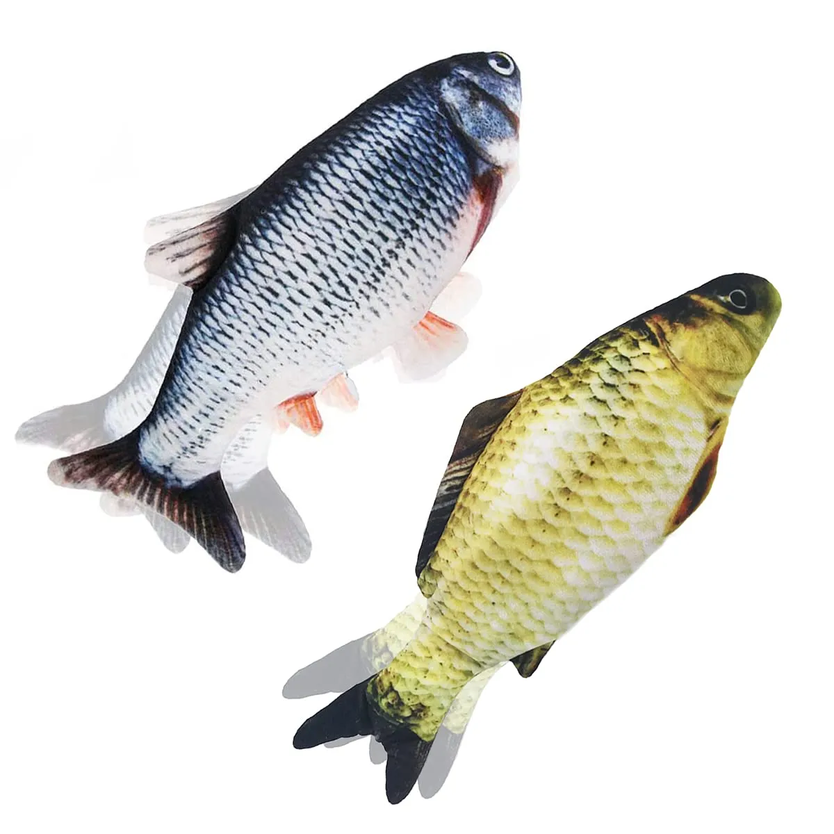 Nepfaivy Giocattolo Interattivo per Gatti, Pesce Elettrico con Erba Gatta, Carpa + Carpa Gialla - immagine 1