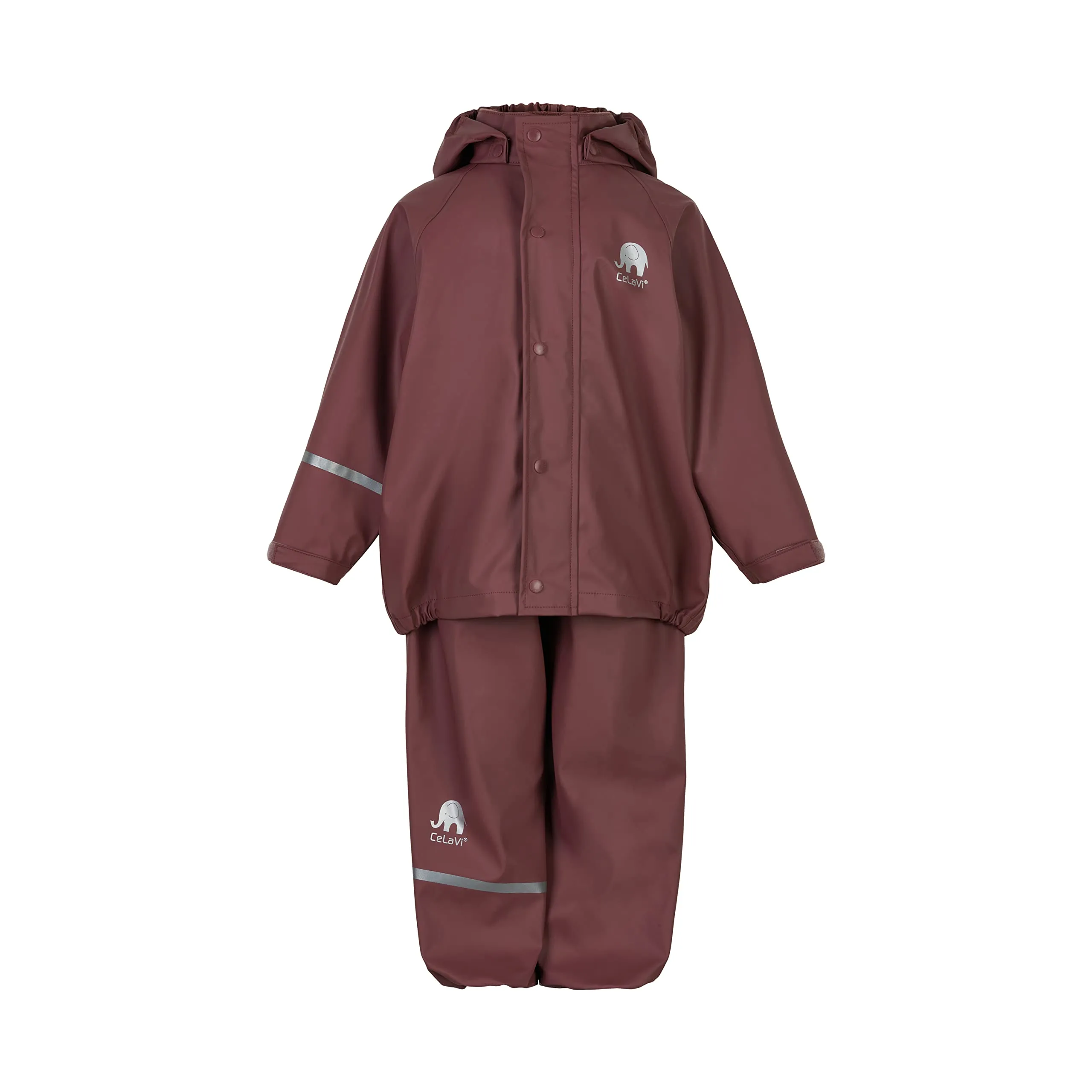Celavi Basic PU Rain Set, Rose Brown, 110 Unisex-Bambini - immagine 1