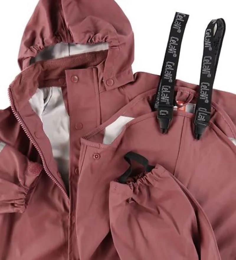 Celavi Basic PU Rain Set, Rose Brown, 80 Unisex-Bambini - immagine 5