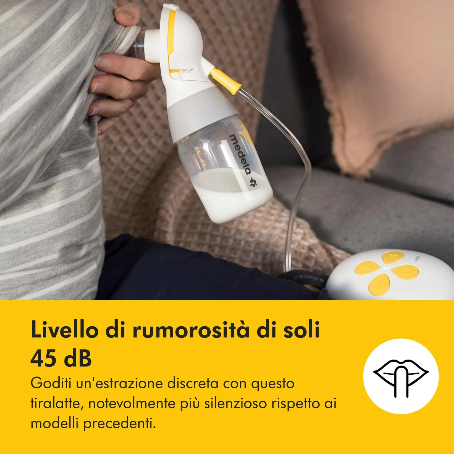 Medela Solo Tiralatte Elettrico Singolo con Coppa PersonalFit Flex e Tecnologia 2-Phase Expression - immagine 6
