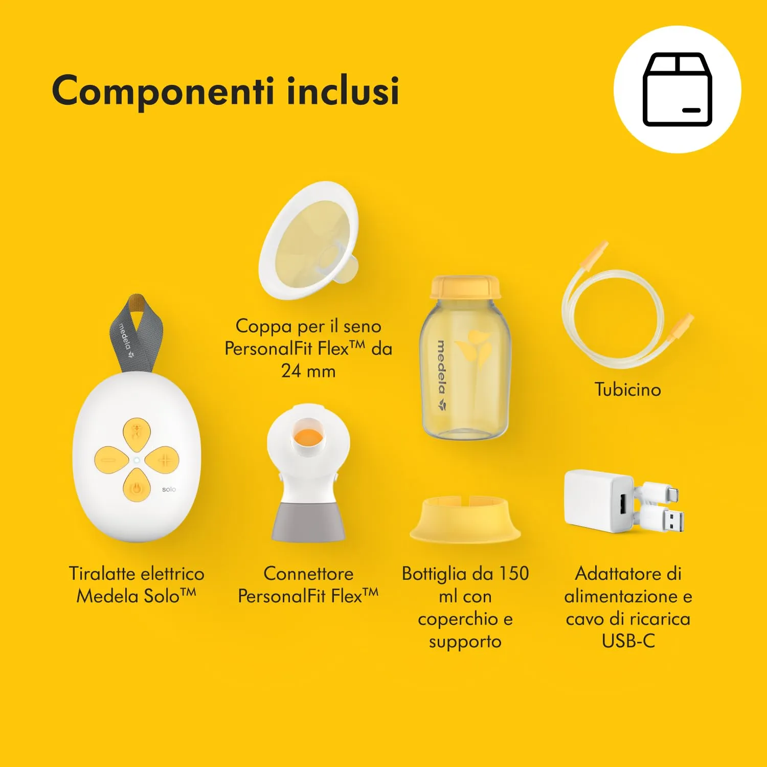 Medela Solo Tiralatte Elettrico Singolo con Coppa PersonalFit Flex e Tecnologia 2-Phase Expression - immagine 9
