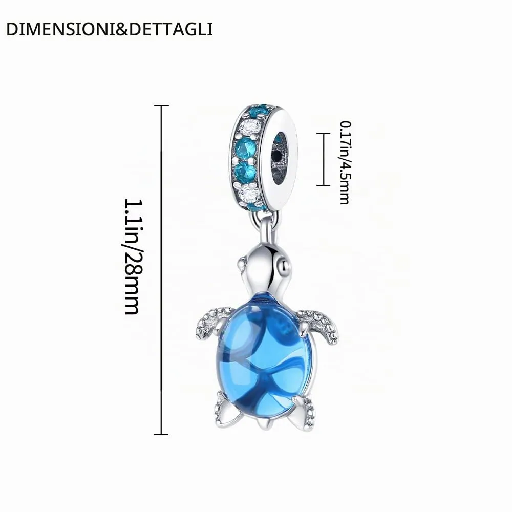 Pandach 925 Sterling Silver Pendant with CZ Gemstones for Bracelets and Necklaces - immagine 5