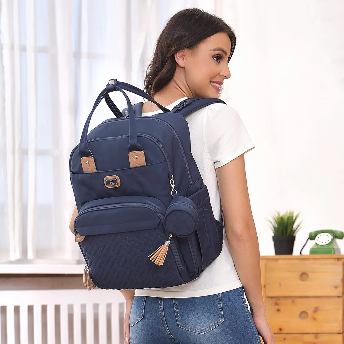 Dikaslon Zaino Fasciatoio Multifunzione, Blu Navy - immagine 6