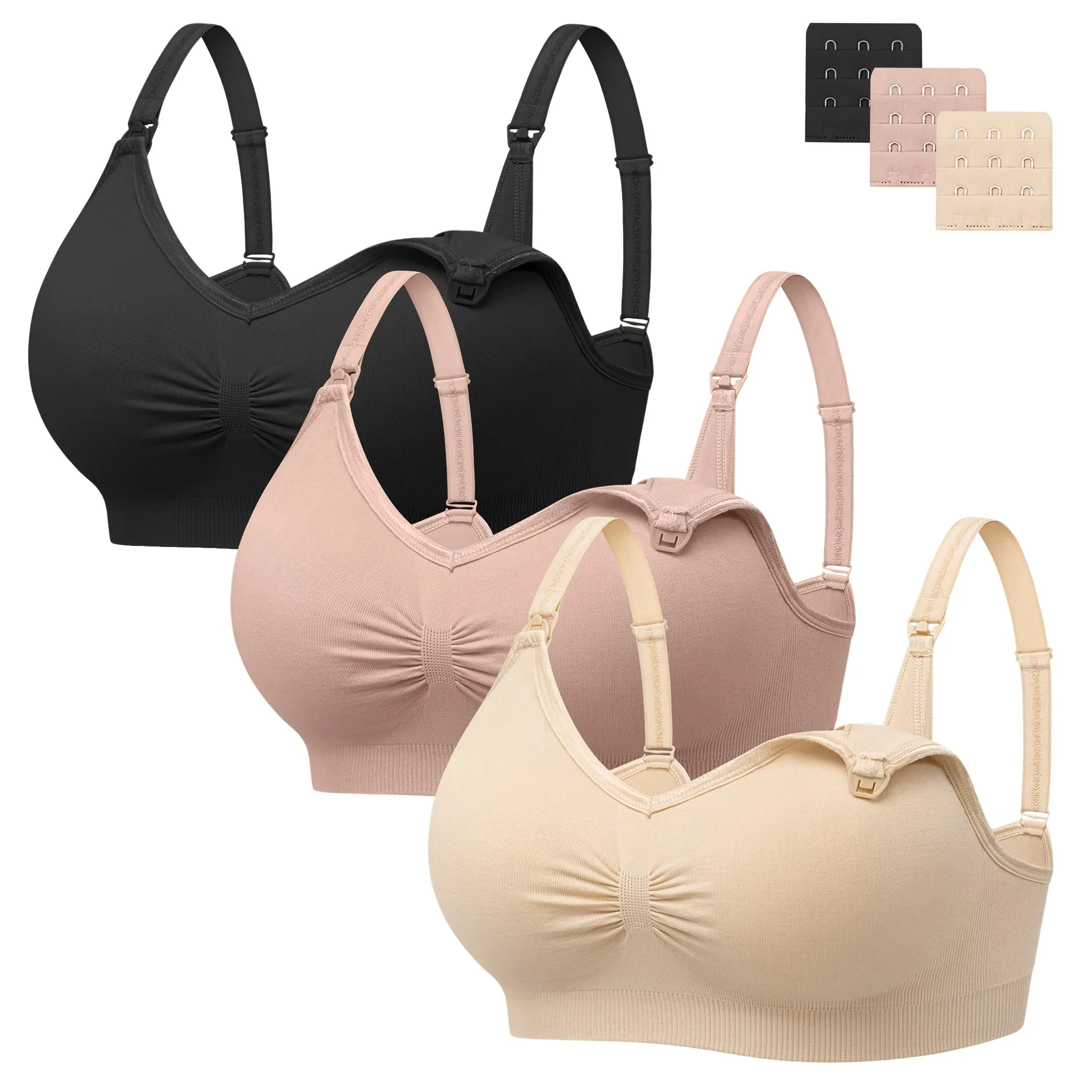 HBselect Reggiseno Allattamento con Estensione, Set da 3 pezzi - immagine 1