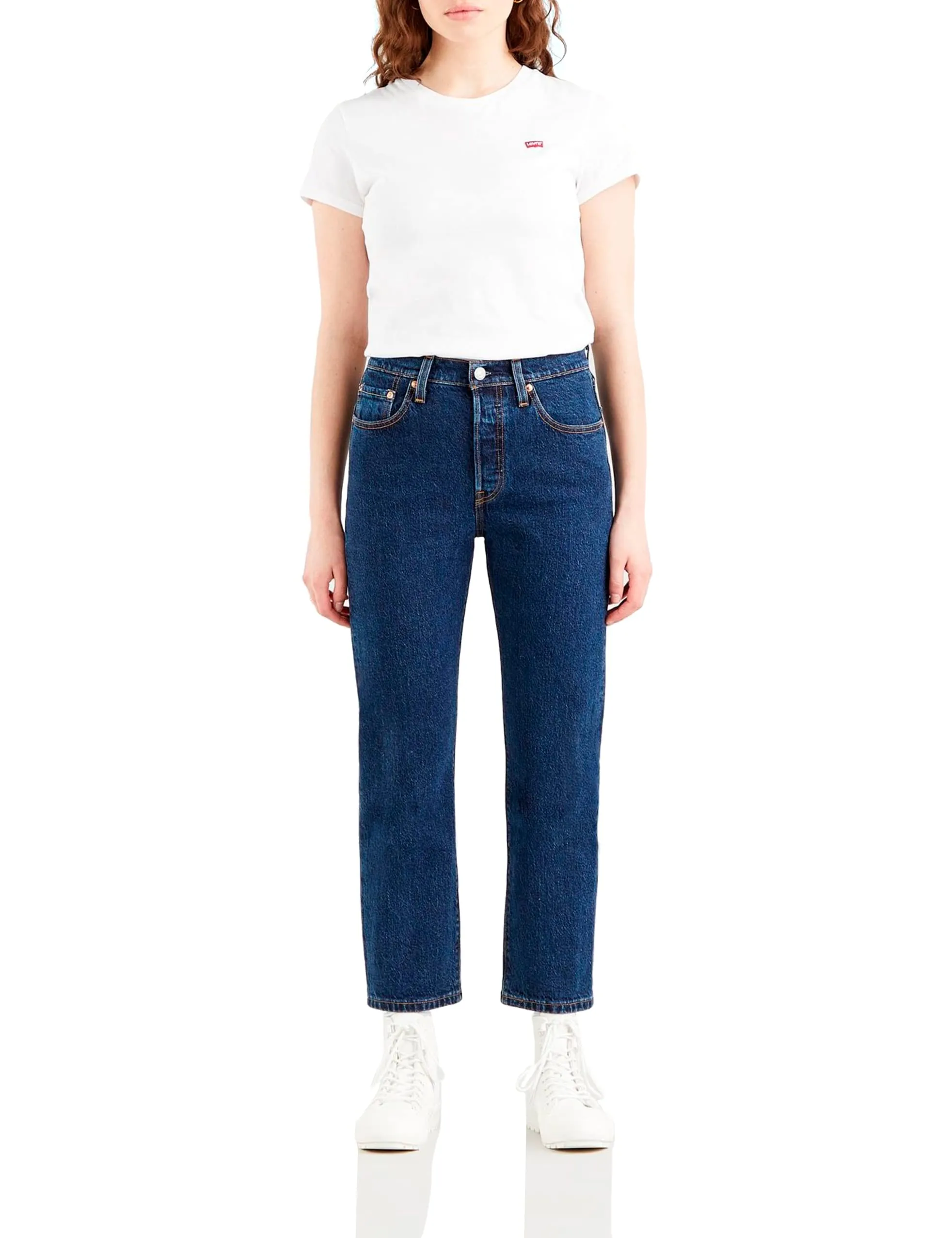Levi's 501 Crop Jeans Donna, Salsa Stonewash, 27W / 26L - immagine 1