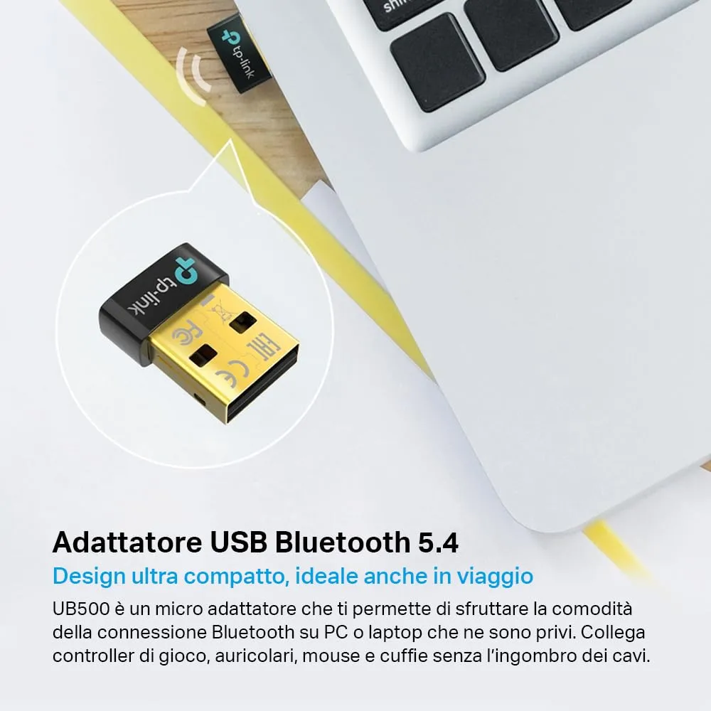 TP-Link UB500 Adattatore USB Bluetooth 5.4 Nano Wireless per PC - immagine 2