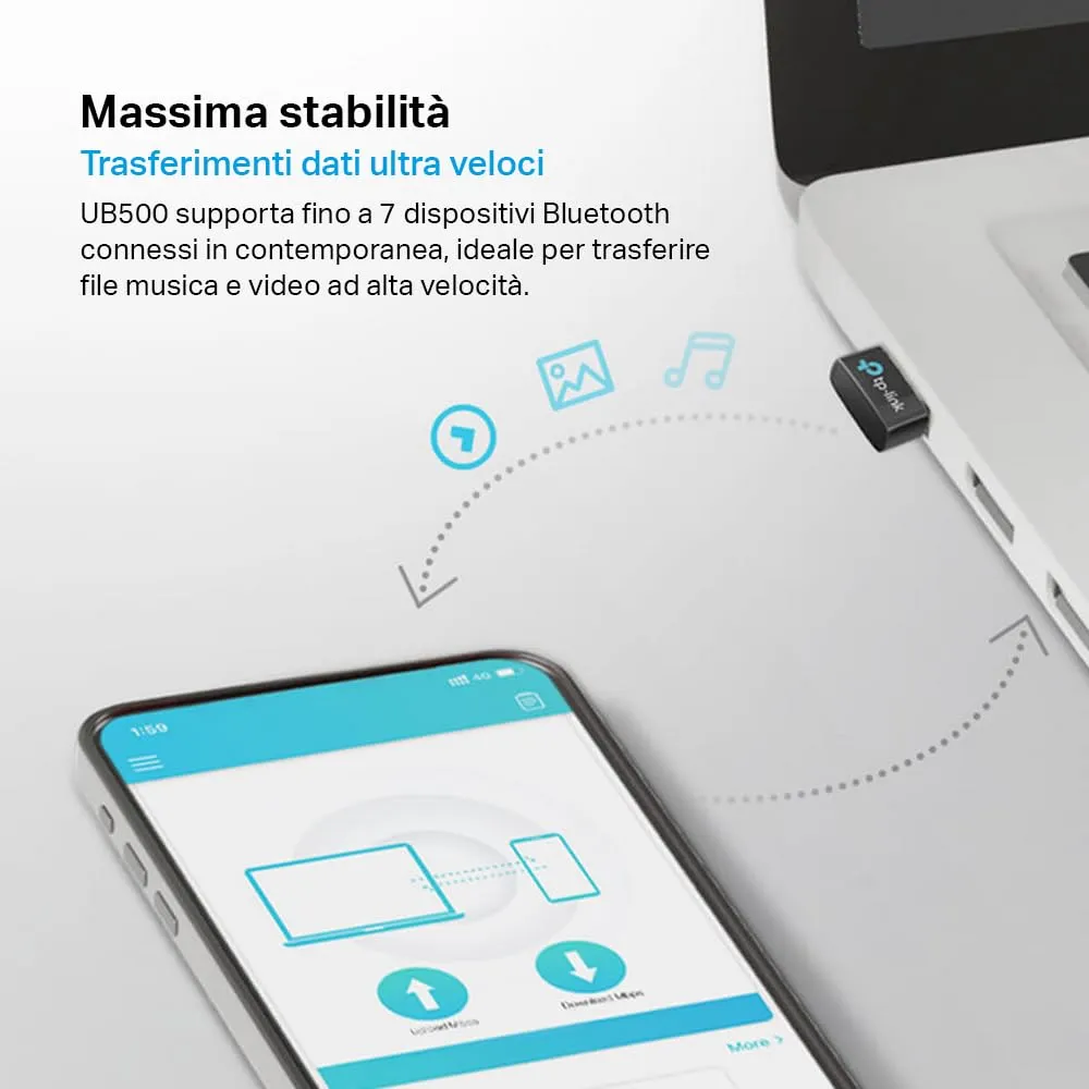 TP-Link UB500 Adattatore USB Bluetooth 5.4 Nano Wireless per PC - immagine 4