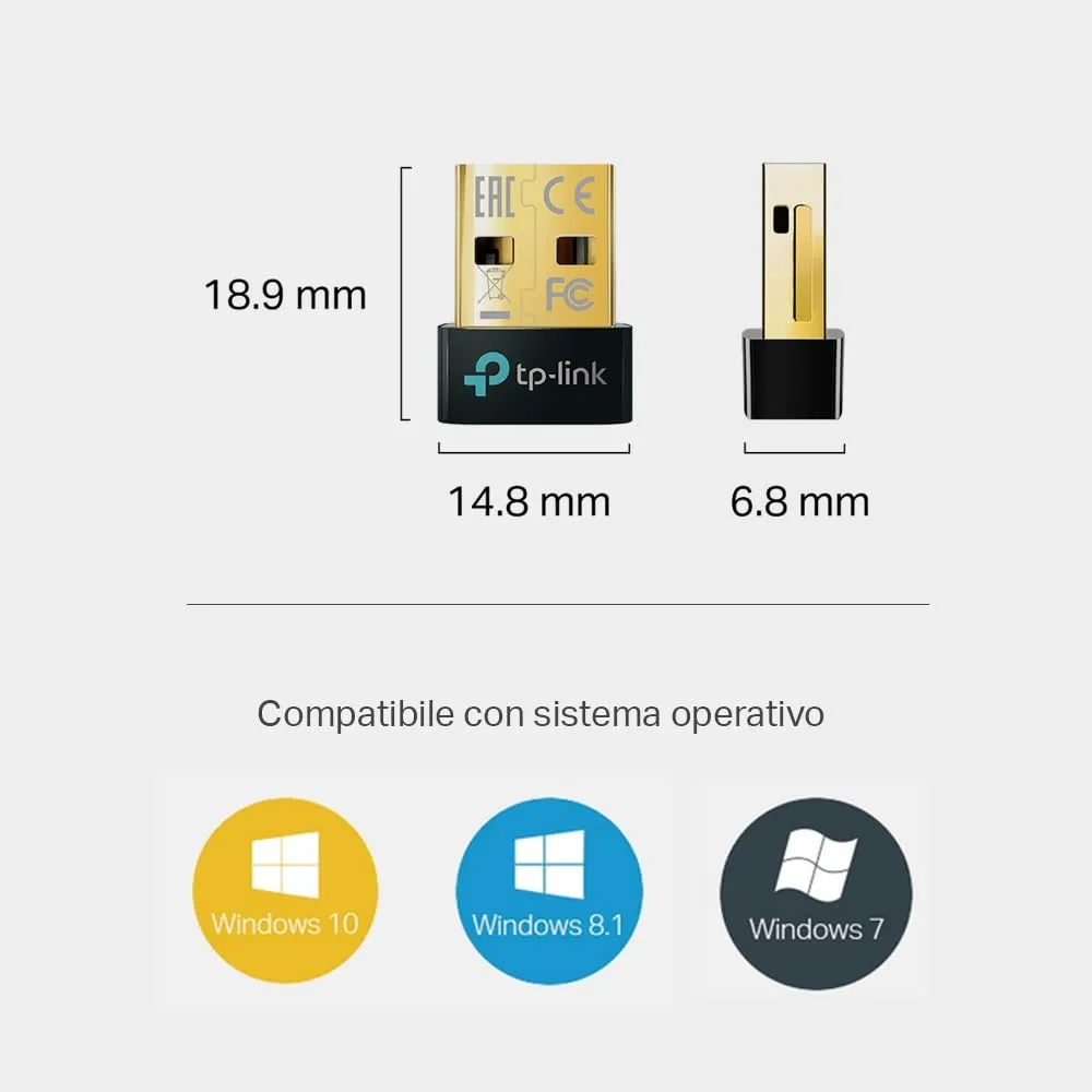 TP-Link UB500 Adattatore USB Bluetooth 5.4 Nano Wireless per PC - immagine 5