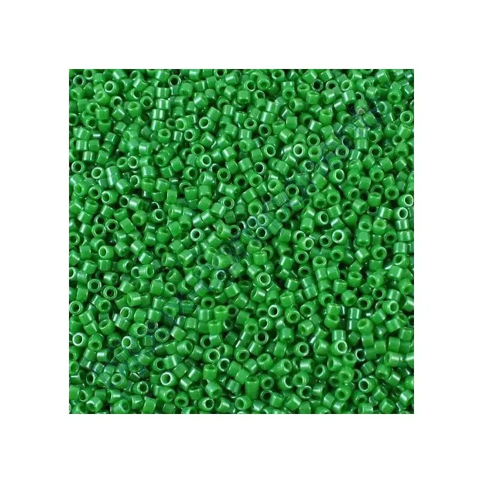 Miyuki Delica Seed Beads 11/0 Opaque Kelly Green Dyed DB0655, 5g - immagine 1