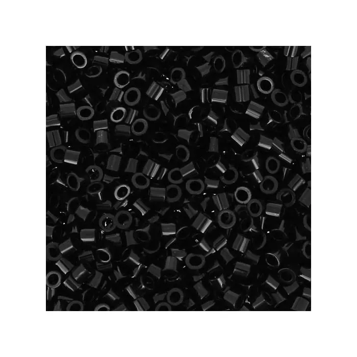 Miyuki Delica Seed Beads, size 11/0, Black DB0010, Glass, 50 g - immagine 1
