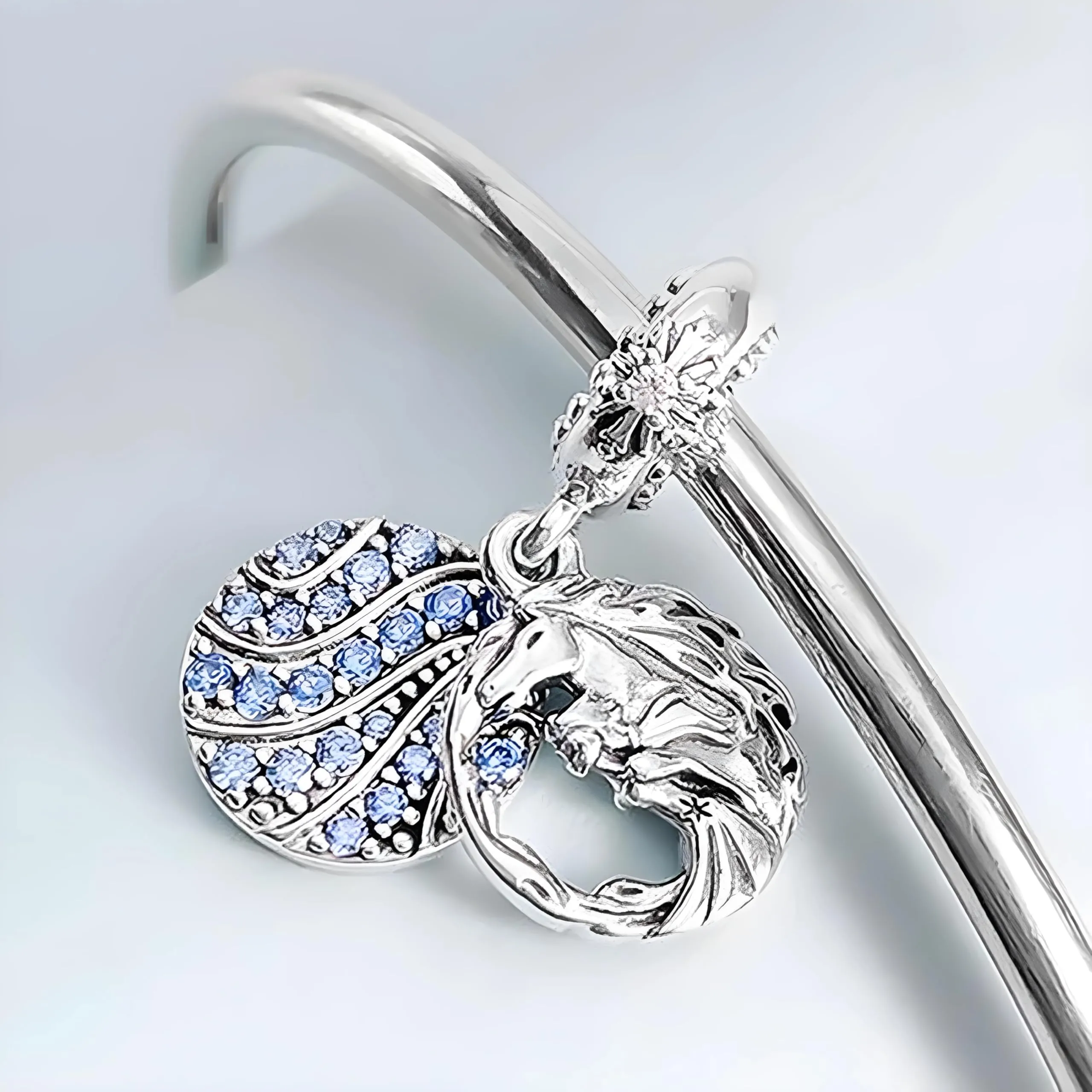 JCaleydo Charm in Argento Sterling 925 con Zirconie Sintetiche, Compatibile con Pandora - immagine 4
