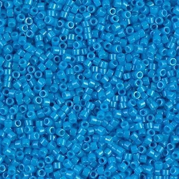 Miyuki Delica Seed Beads 11/0 Capri Blue Opaque (#DB0659), 5g - immagine 1