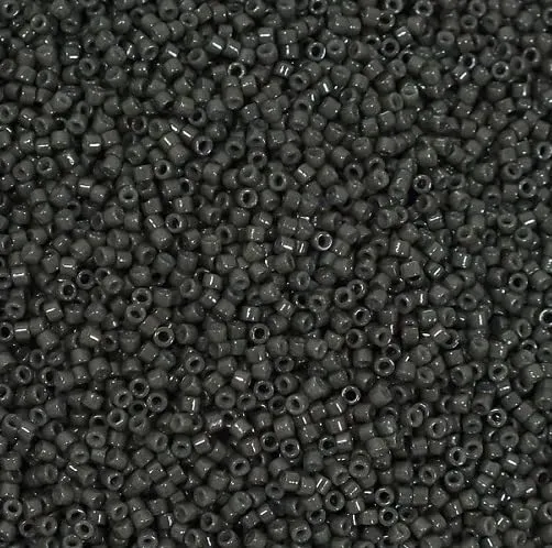 Miyuki Delica Seed Beads 11/0 Duracoat Opaco Antracite #DB2368 5g - immagine 1