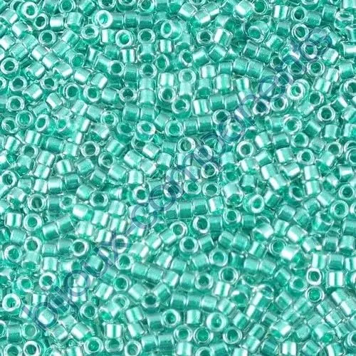 Miyuki Delica Seed Beads 11/0 Sparkling Teal Lined Crystal #DB0918 - immagine 1