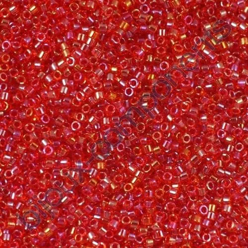 Miyuki Delica Seed Beads 11/0, Fancy Lined Siam DB2374, Japanese Glass - immagine 1