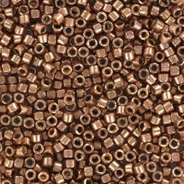 Miyuki Delica Seed Beads 11/0 Duracoat Galvanized Light Champagne DB2504 Glass 5g - immagine 1
