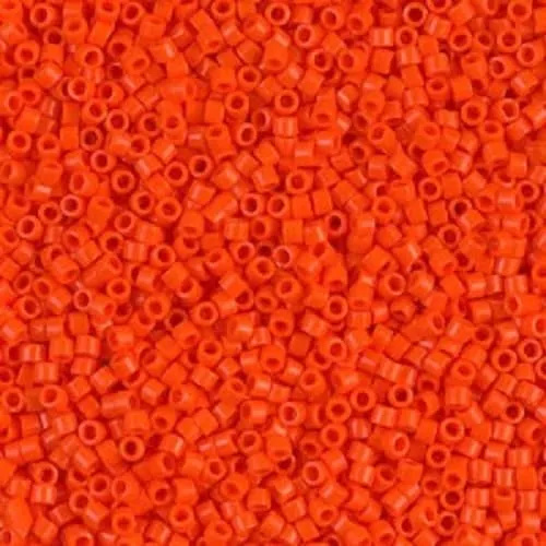 Miyuki Delica Seed Beads 11/0, Matte Orange #DB0722, 5g, Japanese Glass - immagine 1