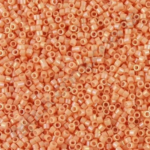 Miyuki Delica Seed Beads 11/0, Opaque Peach Luster (#DB0207), 5g, Japanese Glass - immagine 1