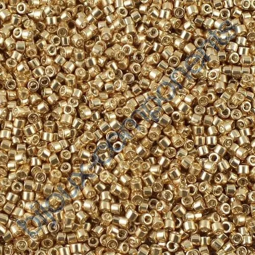 Miyuki Delica DB0433 Glass Seed Beads, 11/0, Galvanized Champagne Gold, 5g - immagine 1